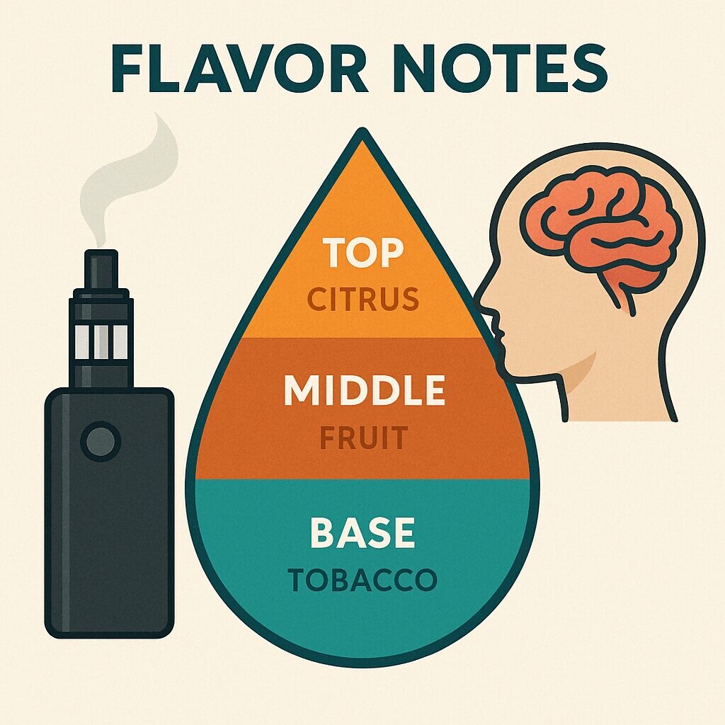 e-liquids-e-liquid风味层次结构图表的风味浓度