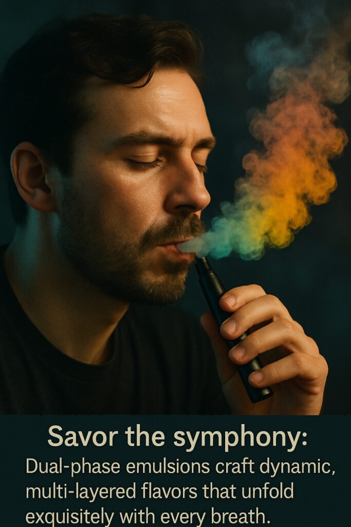 Момент вдыхания парового вкуса для электронных жидкостей