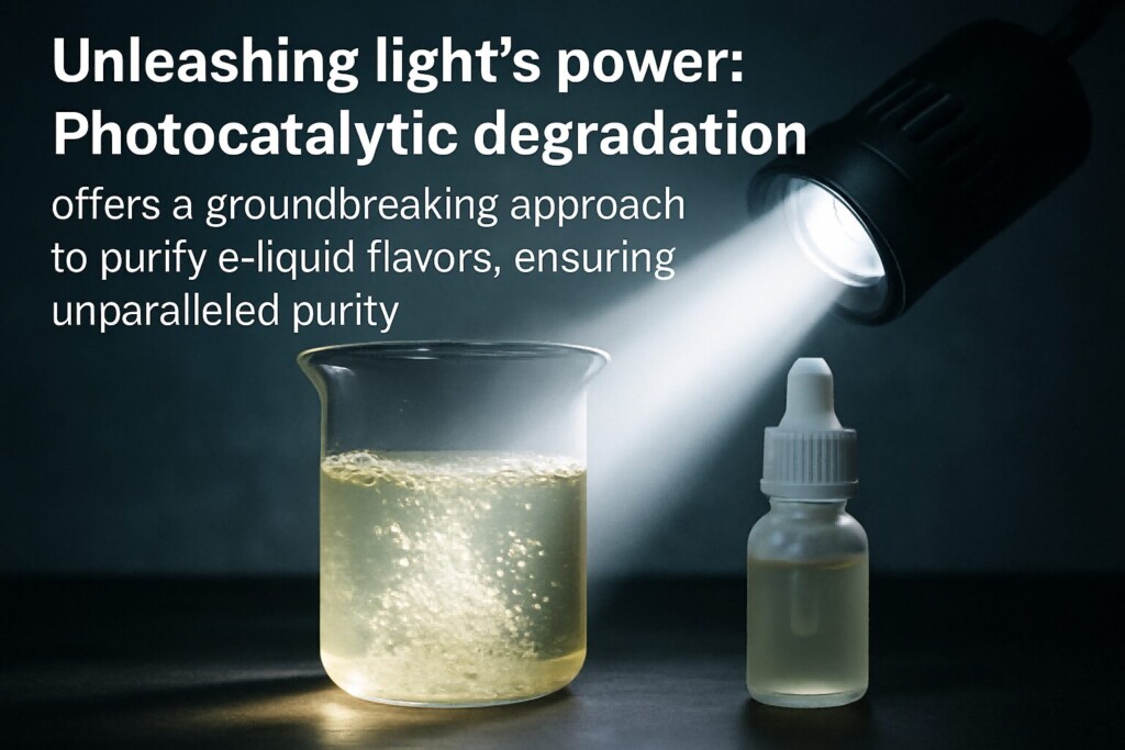 Liquid purification experiment under light exposure Flavor Concentrates for E-Liquids