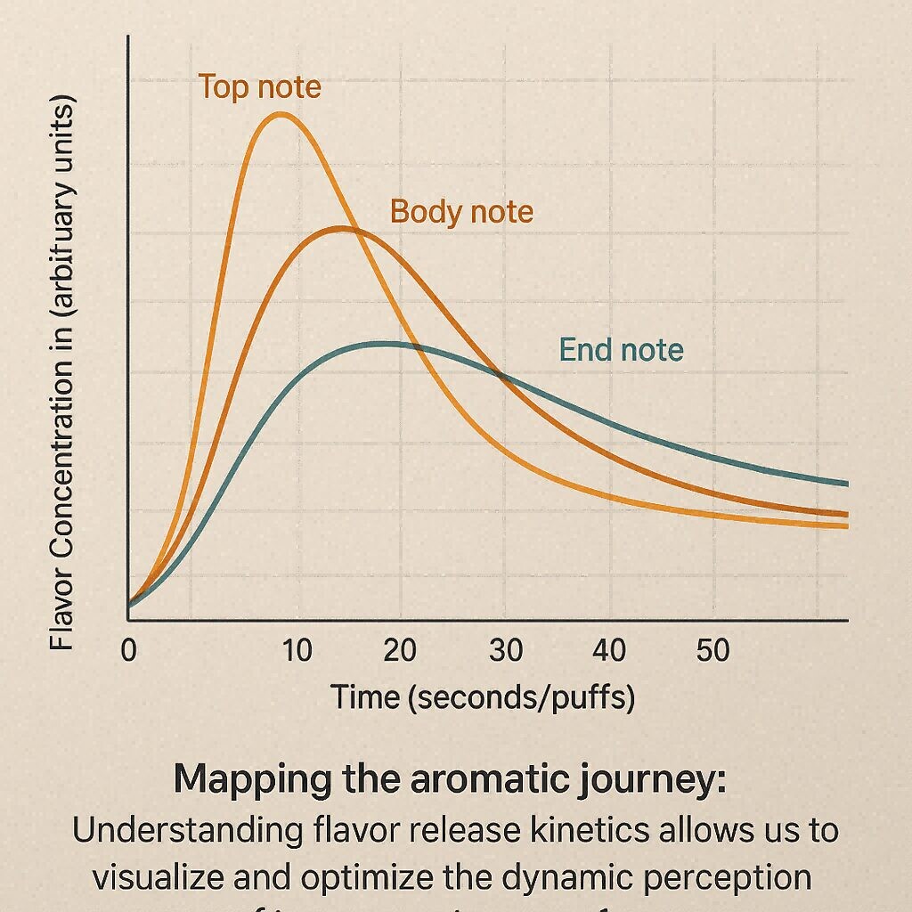 Flavor release kinetics graph analysis Flavor Concentrates for E-Liquids