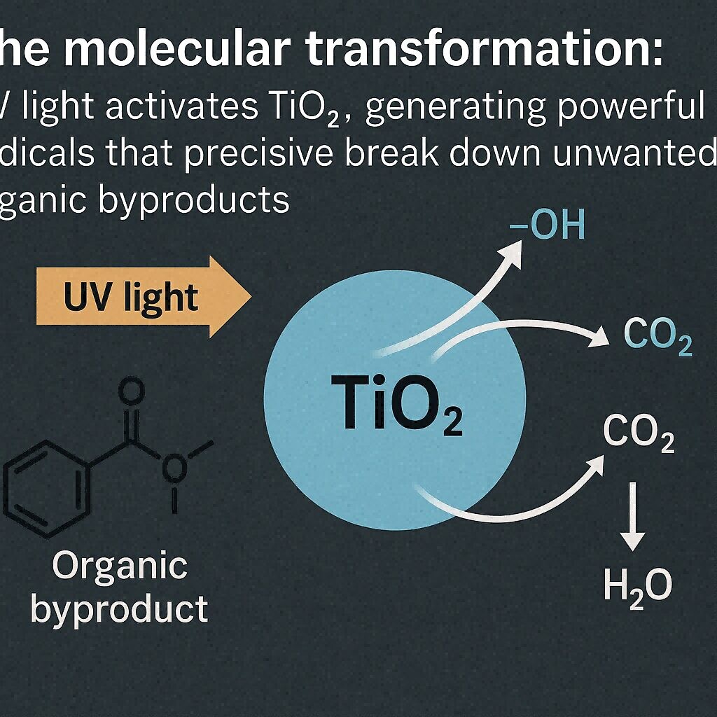 Molecular transformation: photocatalytic reaction process Flavor Concentrates for E-Liquids