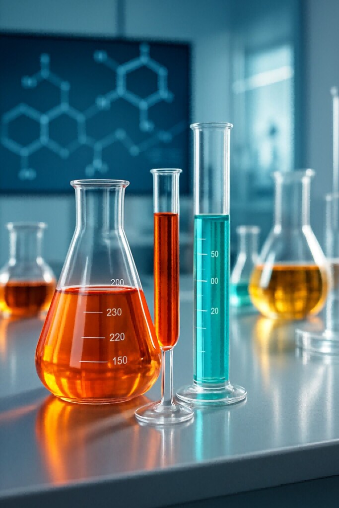 Liquide coloré dans les concentrés de saveur de laboratoire pour les e-liquides