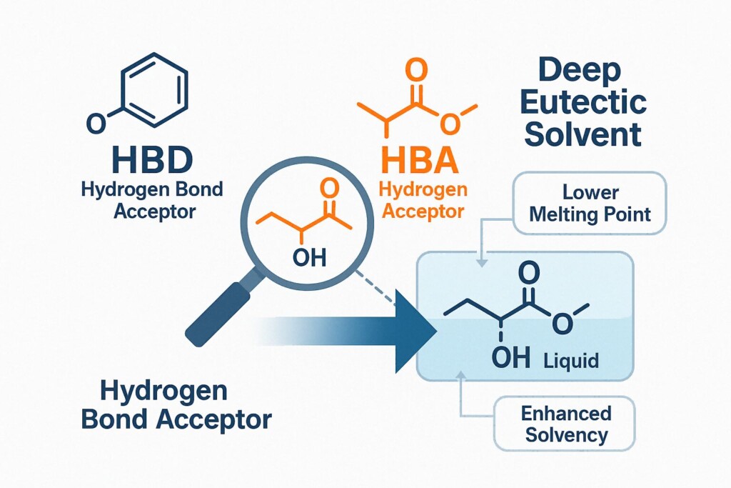Diagramme schématique des concentrés de saveur de solvant eutectiques profonds Concentré de saveur pour les e-liquides