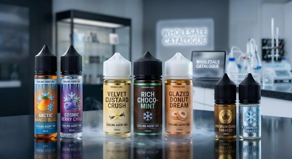复杂的多样化优质电子烟油系列，针对 B2B 批发买家和 vape 品牌所有者进行了优化。