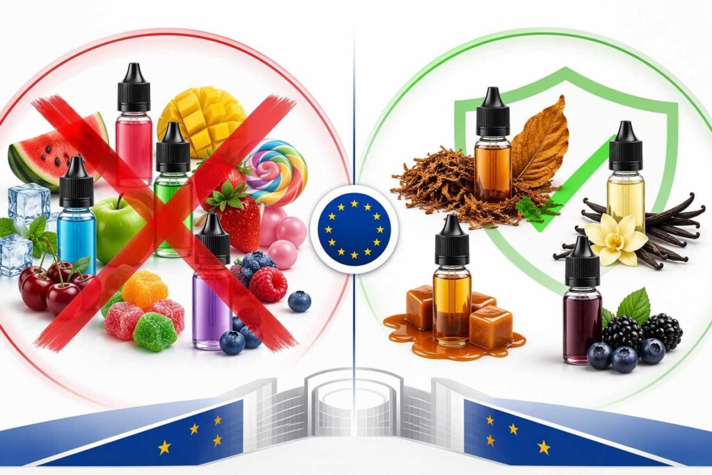 توصيف نكهة السائل الإلكتروني، المادة 20 من برنامج TPD للاتحاد الأوروبي، حظر نكهة الـ vape الوطنية، FDA PMTA