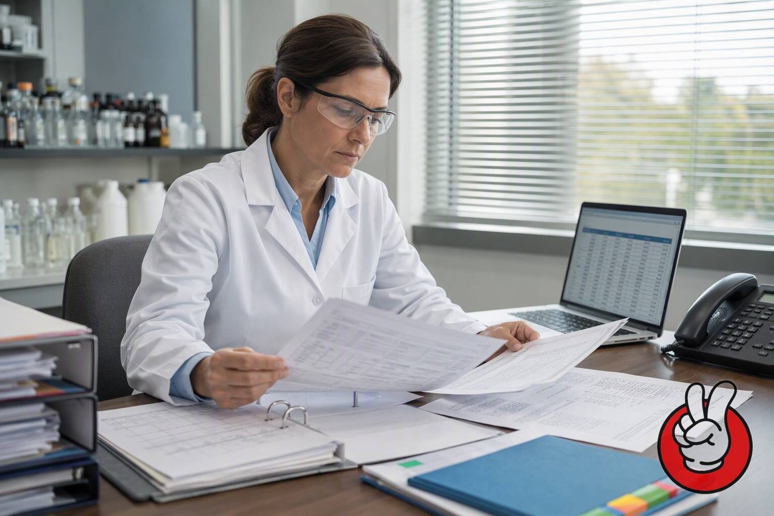 A CUIGUAI quality manager reviews batch records, distribution data, and recall documentation before initiating a product recovery.